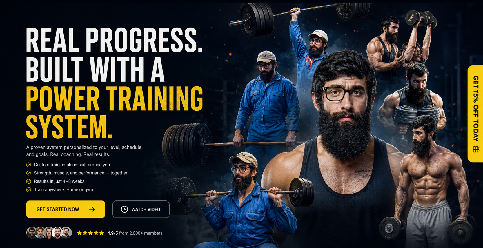 Professional power training hero image
